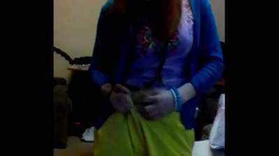 Isara ang masturbesyon na video ng redheaded Light Fairy